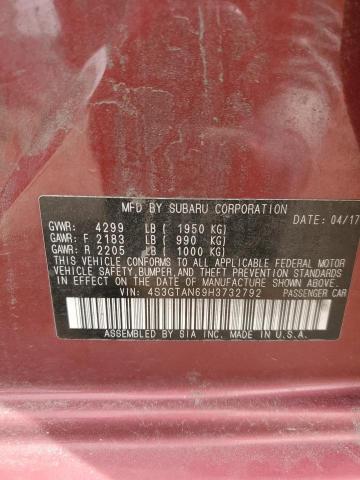 2017 SUBARU IMPREZA LI 4S3GTAN69H3732792