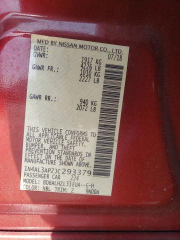 2018 NISSAN ALTIMA 2.5 1N4AL3AP2JC293379
