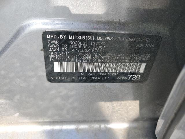 2017 MITSUBISHI MIRAGE ES - ML32A3HJ8HH010294