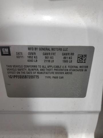 2011 CHEVROLET CRUZE LT - 1G1PF5S95B7209775