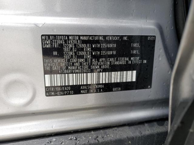 2021 TOYOTA RAV4 XLE P - 4T3B6RFVXMU039033