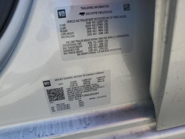 2022 CHEVROLET SILVERADO - 2GC4YPEY3N1201341