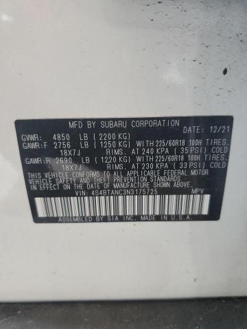 2022 SUBARU OUTBACK LI 4S4BTANC3N3175725