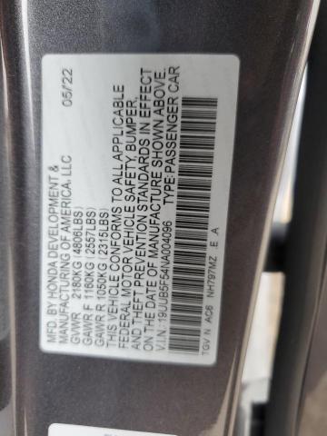 2022 ACURA TLX TECH A - 19UUB5F54NA004096