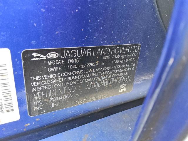 2017 JAGUAR XE PREMIUM SAJAD4BG0HA968312