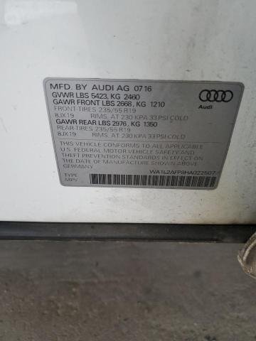 2017 AUDI Q5 PREMIUM - WA1L2AFP8HA022507