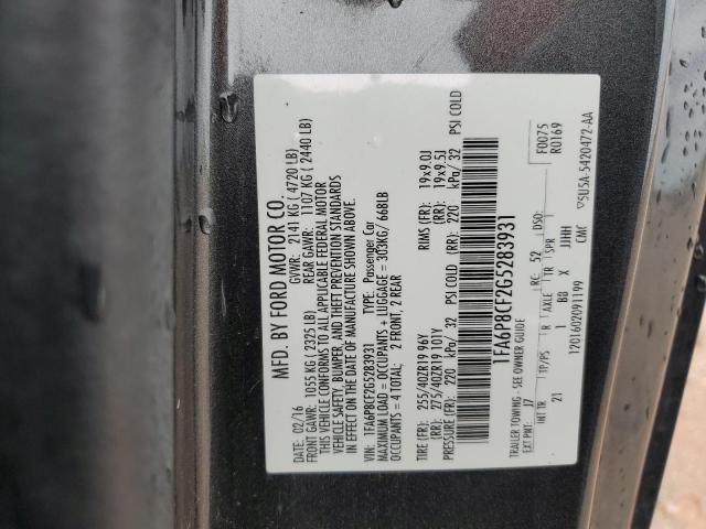 2016 FORD MUSTANG GT - 1FA6P8CF2G5283931
