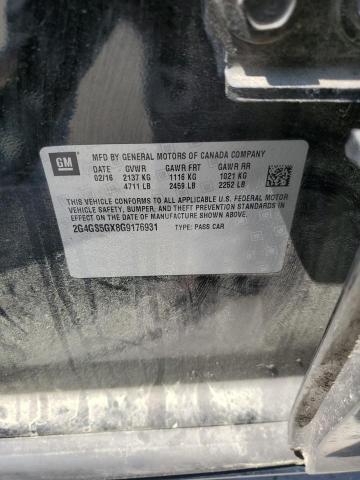 2016 BUICK REGAL PREM 2G4GS5GX8G9176931