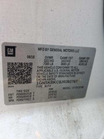 2018 CHEVROLET TAHOE K150 - 1GNSKBKC8JR392767