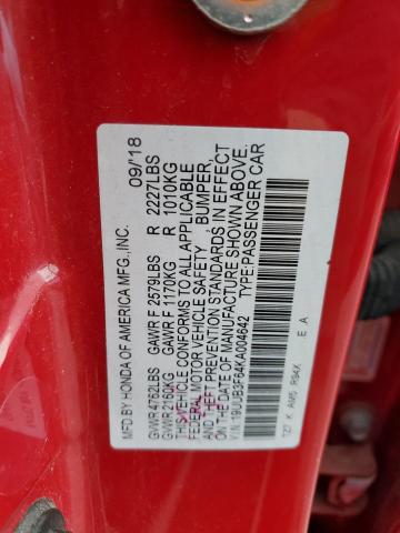 2019 ACURA TLX TECHNO 19UUB3F64KA004642
