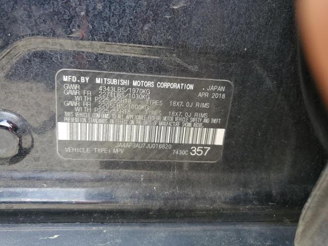 2018 MITSUBISHI OUTLANDER - JA4AP3AU7JU016820