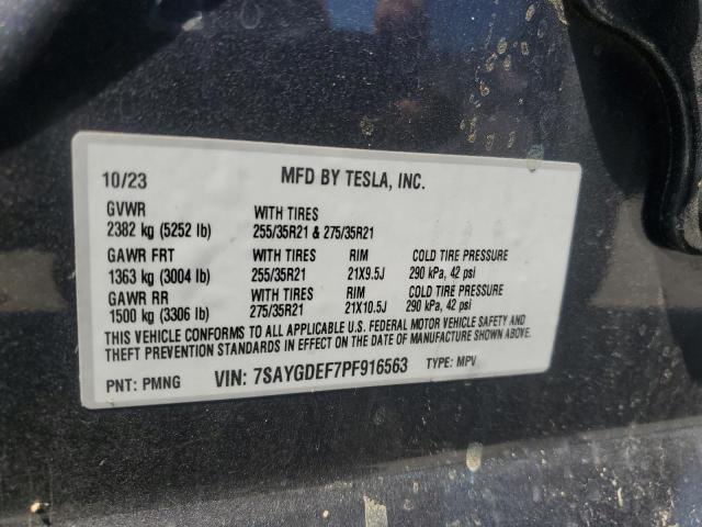 2023 TESLA MODEL Y 7SAYGDEF7PF916563