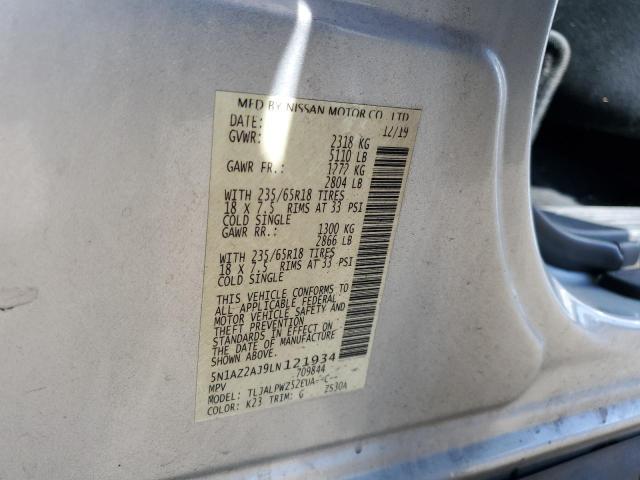 2020 NISSAN MURANO S - 5N1AZ2AJ9LN121934