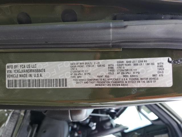 2021 JEEP WRANGLER S - 1C4GJXAN5MW668474
