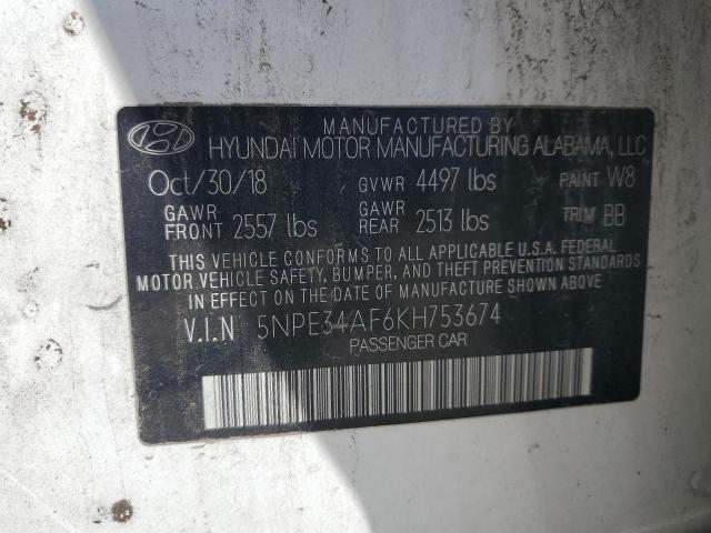 2019 HYUNDAI SONATA LIM - 5NPE34AF6KH753674