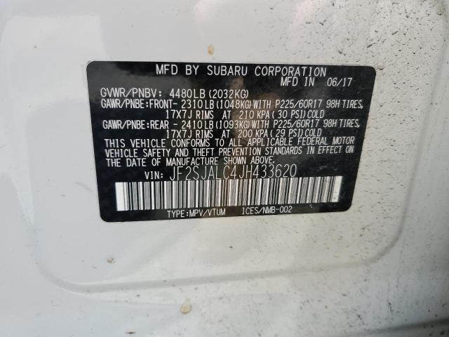 2018 SUBARU FORESTER 2 - JF2SJALC4JH433620