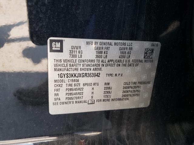 2016 CADILLAC ESCALADE E - 1GYS3KKJXGR363942
