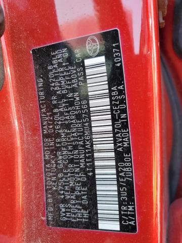 2021 TOYOTA CAMRY SE - 4T1T11AK6MU457566