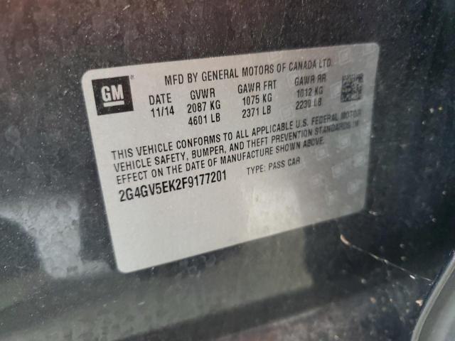 2015 BUICK REGAL - 2G4GV5EK2F9177201