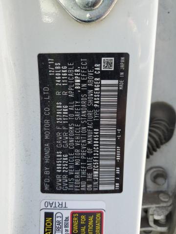 2018 HONDA CLARITY JHMZC5F13JC004540