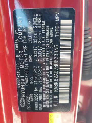 2022 HYUNDAI KONA SEL - KM8K62AB7NU833356