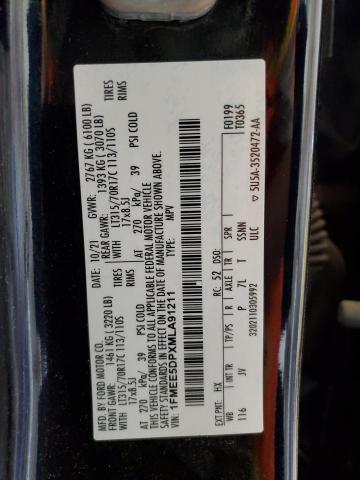 2021 FORD BRONCO BAS - 1FMEE5DPXMLA91211