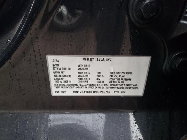 2025 TESLA MODEL Y - 7SAYGDED9SF269767