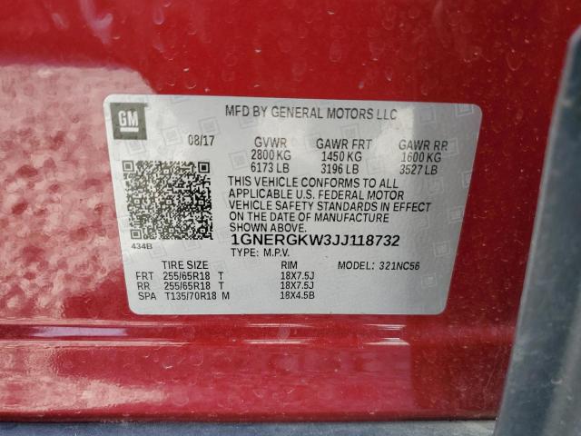 2018 CHEVROLET TRAVERSE L - 1GNERGKW3JJ118732