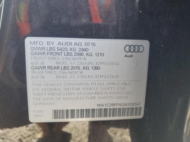 2016 AUDI Q5 PREMIUM - WA1C2BFP4GA029247