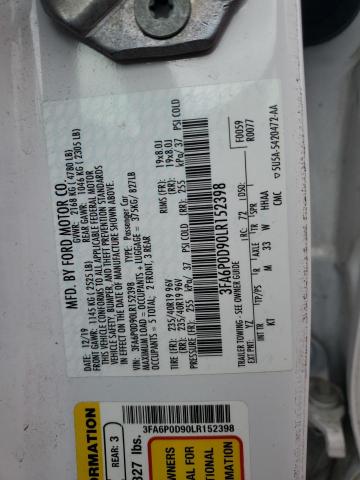 2020 FORD FUSION TIT - 3FA6P0D90LR152398