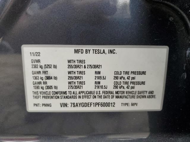 2023 TESLA MODEL Y - 7SAYGDEF1PF600012