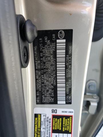 2020 LEXUS ES 350 LUX 58AEZ1B1XLU053572