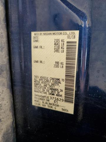 2018 NISSAN MAXIMA 3.5 - 1N4AA6AP5JC375629