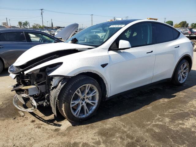 TESLA MODEL Y 2022 white  electric 7SAYGDEE8NF554957 photo #1