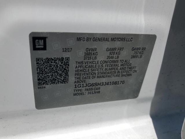 2018 CHEVROLET SONIC 1G1JG6SH3J4108170