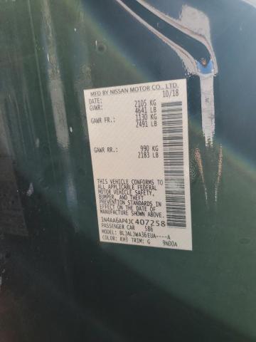 2018 NISSAN MAXIMA 3.5 - 1N4AA6AP4JC407258