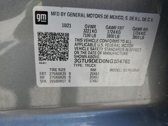 2022 GMC SIERRA LIM - 3GTU9DED0NG104761