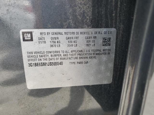 2018 CHEVROLET CRUZE LT - 3G1BE6SM1JS595540