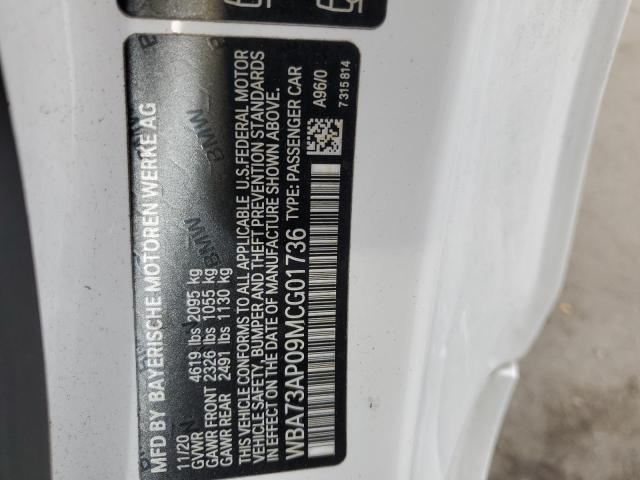 2021 BMW 430XI WBA73AP09MCG01736