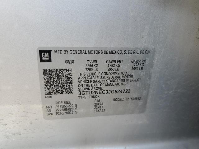 2018 GMC SIERRA K15 - 3GTU2NEC3JG524722