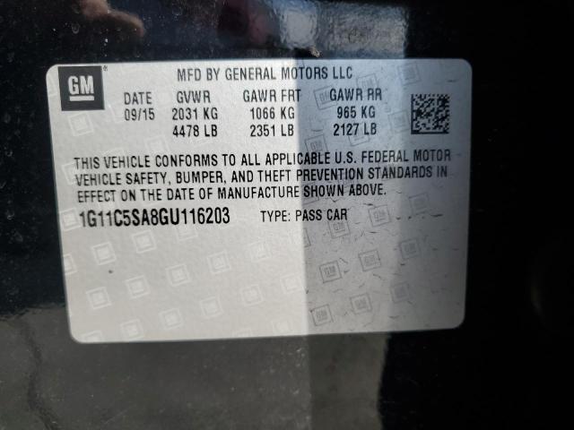 2016 CHEVROLET MALIBU LIM - 1G11C5SA8GU116203