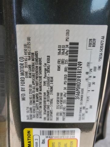 2015 FORD FUSION SE - 3FA6P0HD3FR181249