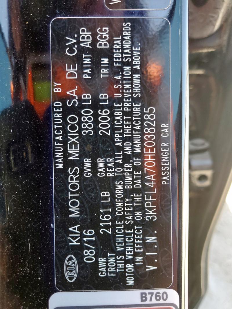 2017 KIA FORTE LX - 3KPFL4A70HE038285