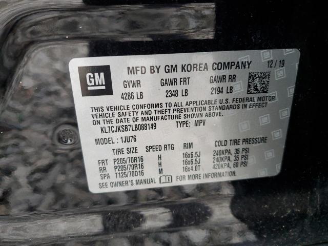 2020 CHEVROLET TRAX LS KL7CJKSB7LB088149