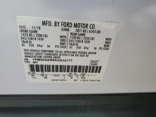 2019 FORD EXPLORER P 1FM5K8AR8KGA32177