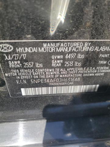 2018 HYUNDAI SONATA SPO - 5NPE34AF0JH631648