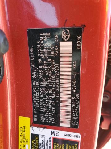 2011 TOYOTA CAMRY BASE - 4T1BF3EK2BU127231