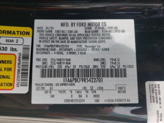 2024 FORD MUSTANG GT 1FA6P8CF9R5422701