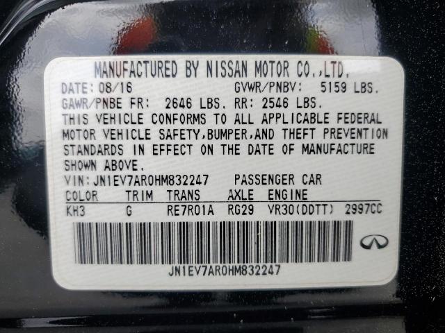 2017 INFINITI Q50 PREMIU - JN1EV7AR0HM832247