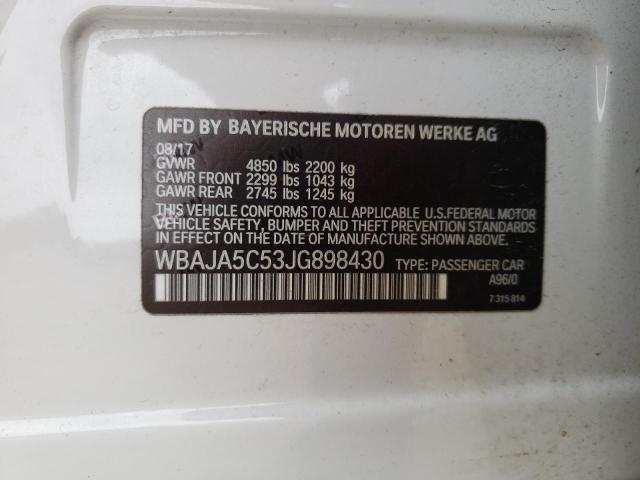 2018 BMW 530 I WBAJA5C53JG898430